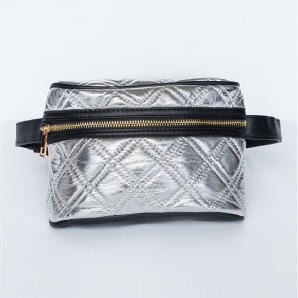 GALAXY QUILTED LEATHER WAIST BAG silver - Picture 5 of 7